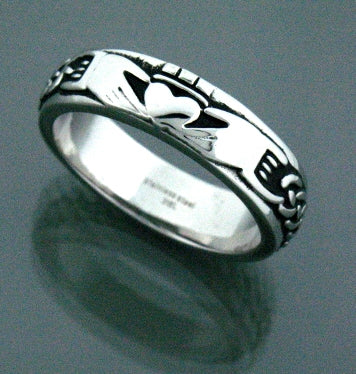 Stainless Steel Claddagh Celtic Knot Band