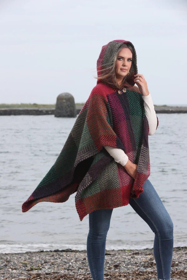 Sarah Cape - Mulberry - The Celtic Gift Store - Clothing Accessories