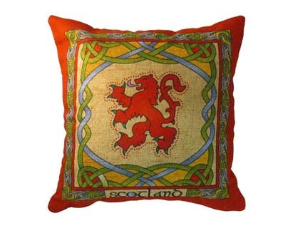 Scottish Lion Rampant Throw Pillow Cover (Small) - Scottish Weave - The Celtic Gift Store - Blankets and Bedding