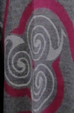 Shawl with Celtic Motif - Grey/Pink - The Celtic Gift Store - Scarves & Shawls