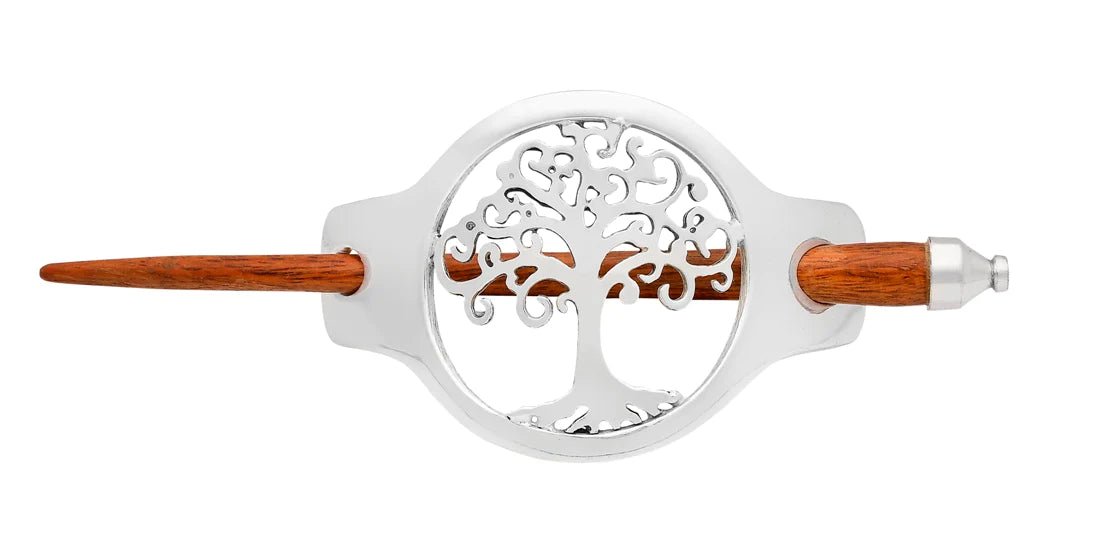 Silver Tree of Life Hairslide (Large) - The Celtic Gift Store - Apparel & Accessories