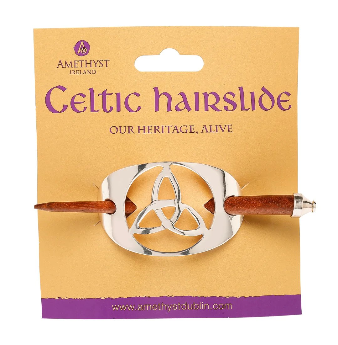 Silver Trinity Knot Hairslide (Small) - The Celtic Gift Store - Hair Accessories