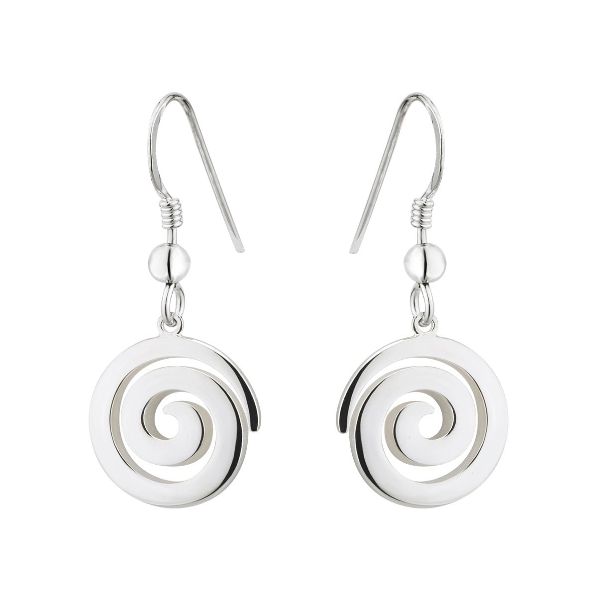 Small Sterling Silver Celtic Spiral Earrings - The Celtic Gift Store - Earrings