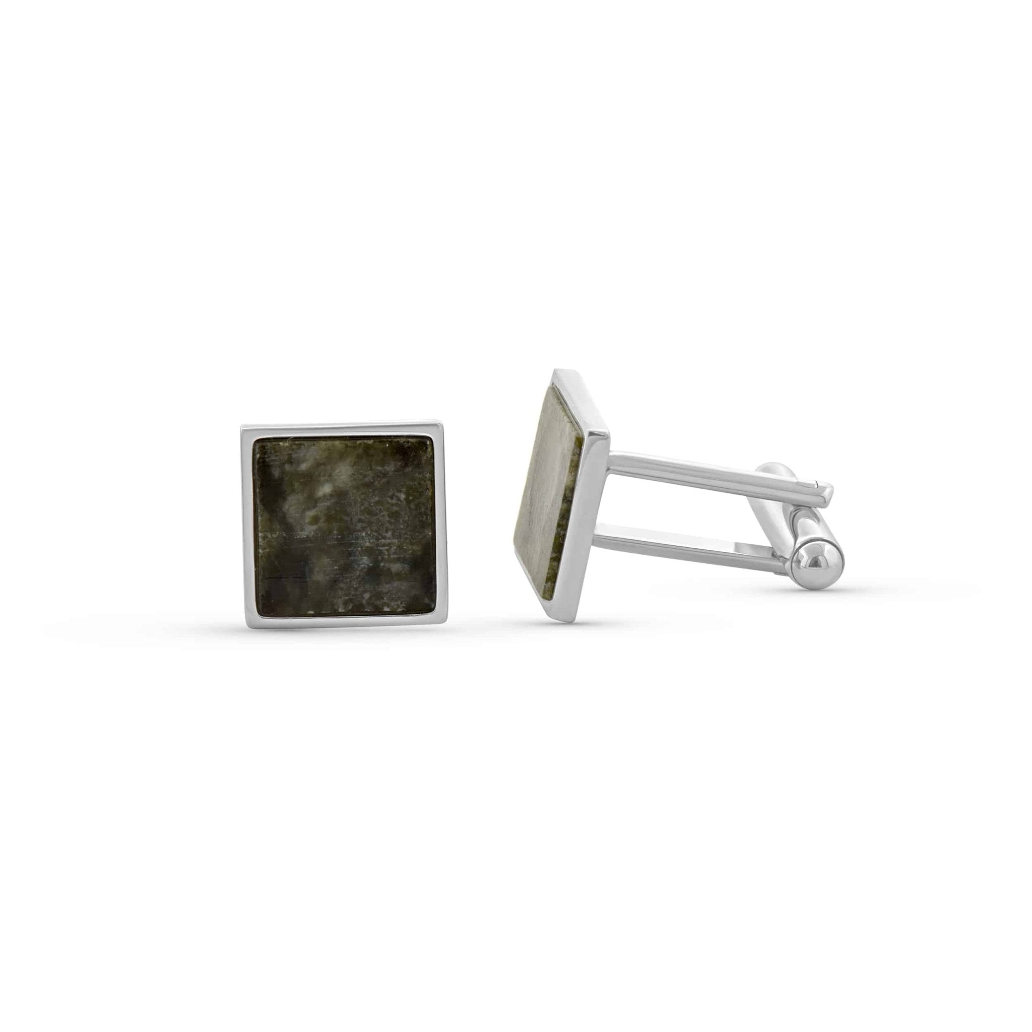 Square Connemara Marble Cufflinks - The Celtic Gift Store - Apparel & Accessories