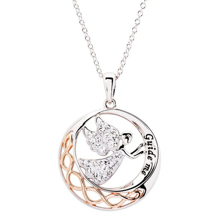 Sterling Silver Celtic Knot Guide Me Angel Necklace - The Celtic Gift Store - Necklaces
