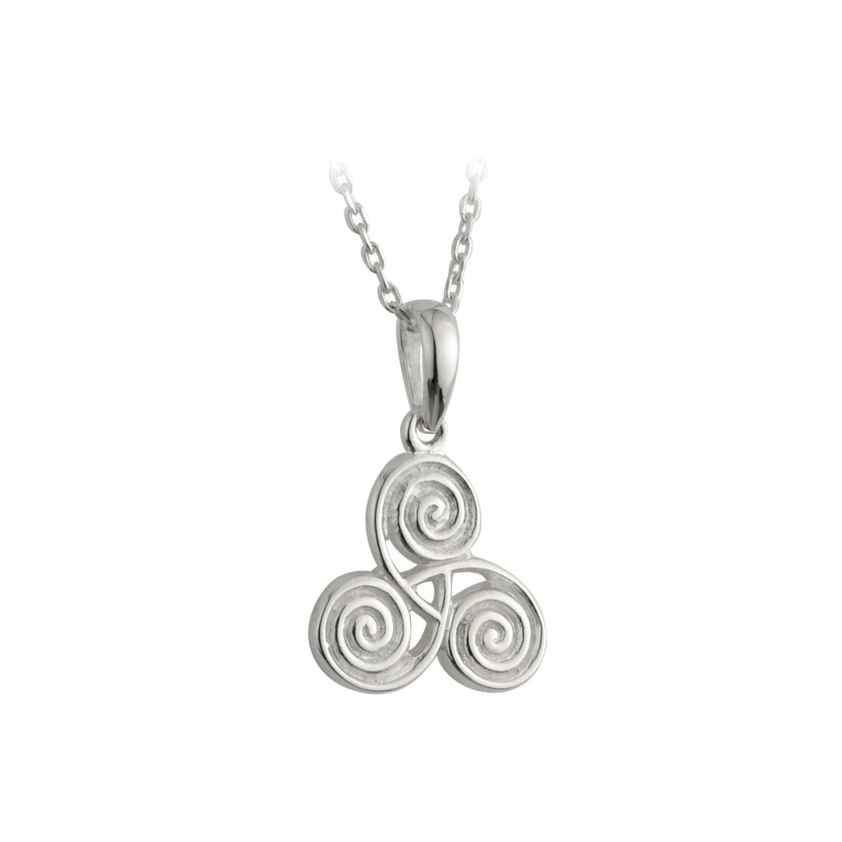 Sterling Silver Celtic Triple Spiral Necklace - The Celtic Gift Store - Necklaces