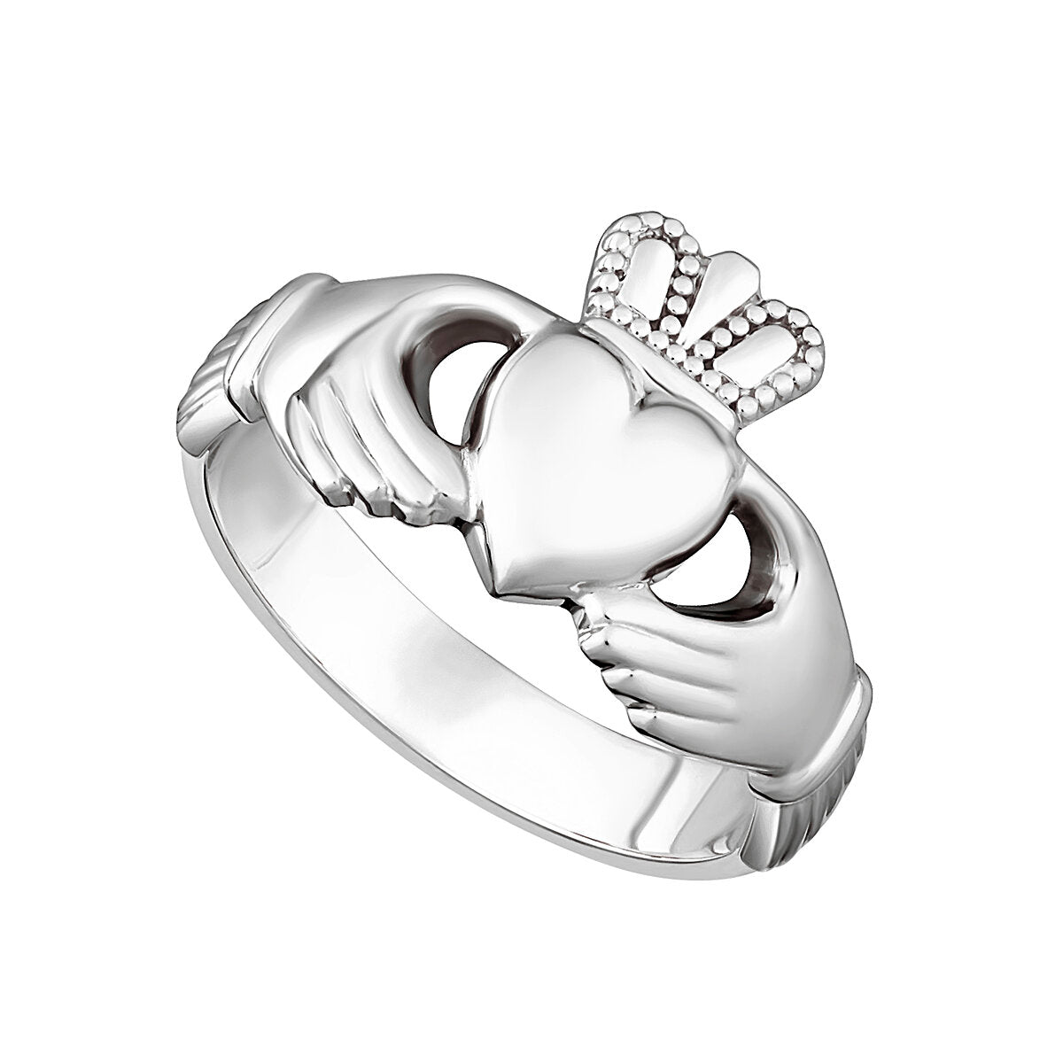 Sterling Silver Men's Heavy Claddagh Ring - The Celtic Gift Store - Rings