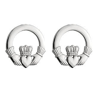 Sterling Silver Petite Claddagh Stud Earrings - The Celtic Gift Store - Earrings