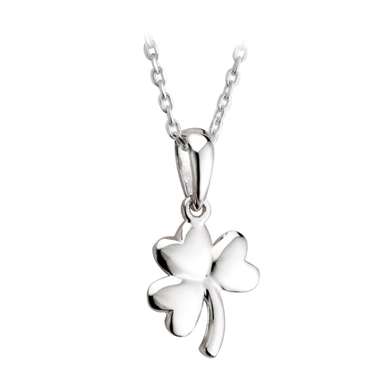Sterling Silver Shamrock Necklace - Small - The Celtic Gift Store - Necklaces