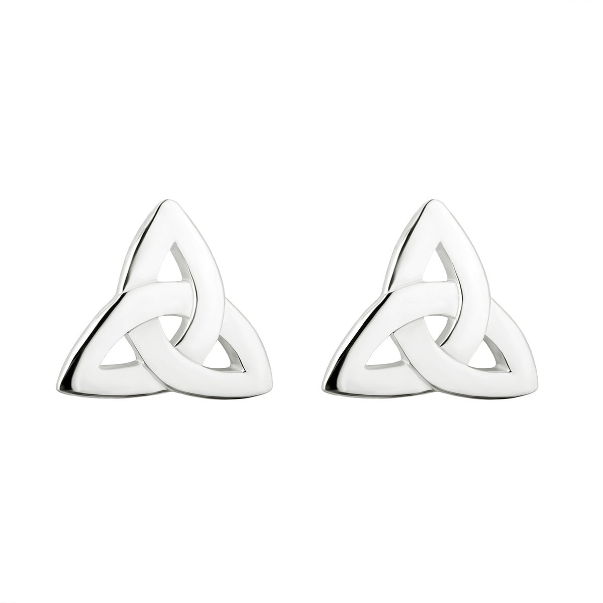 Sterling Silver Trinity Knot Stud Earrings - The Celtic Gift Store - Earrings