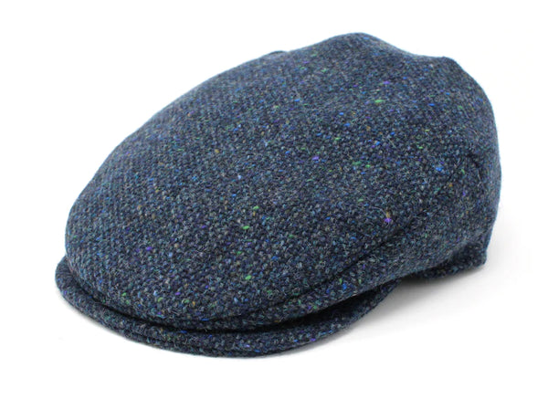 Hanna Hats Donegal Touring Cap Tweed - Navy