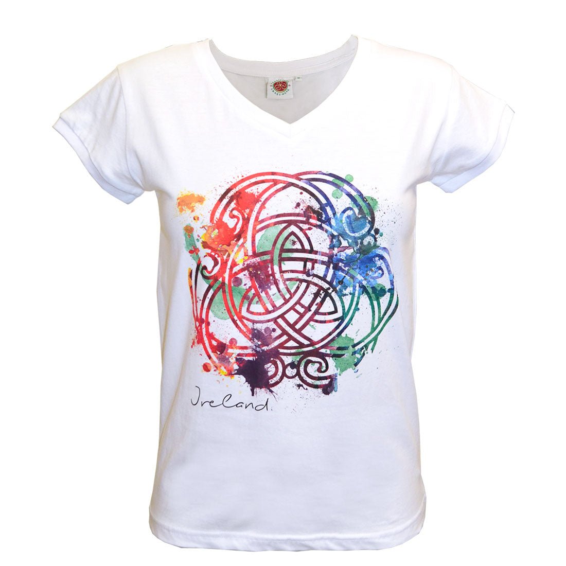 White Rainbow Celtic Knot Ladies T-Shirt - The Celtic Gift Store - 