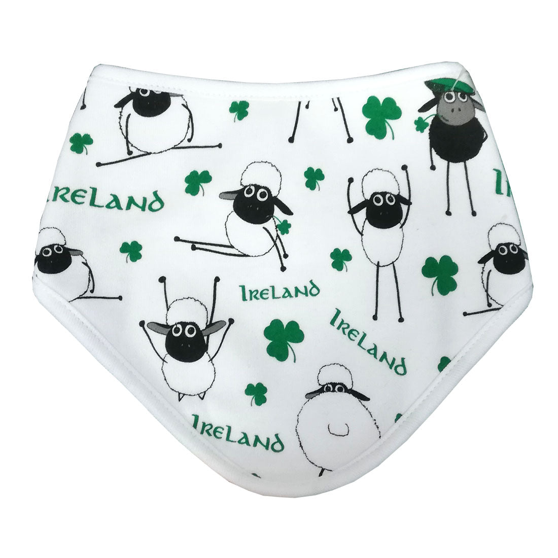 White/Emerald Aop Sheep Bandana - The Celtic Gift Store - 